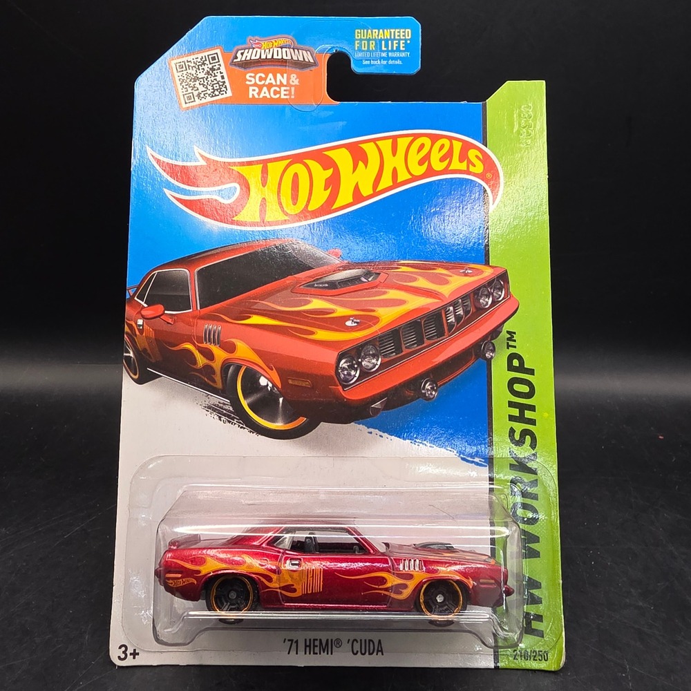 Hot Wheels '71 Hemi 'Cuda Red HW Workshop Heat Fleet 2015